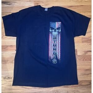 Sturgis Black Hills Rally 2021 Patriot Skull Motorcycle Biker T-Shirt Size XL